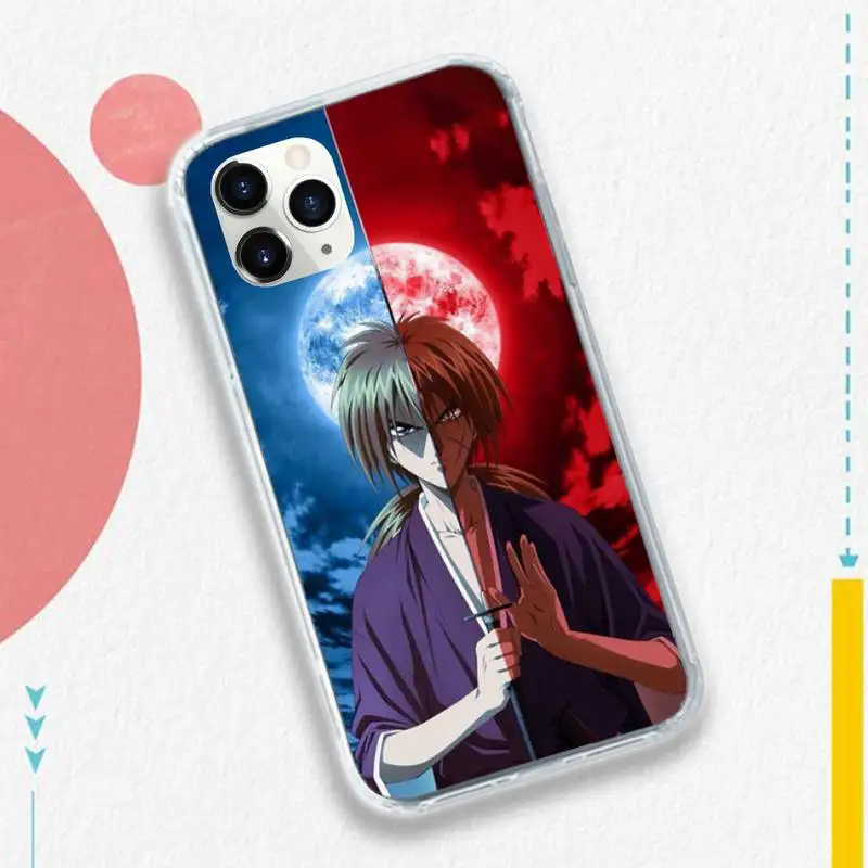 

Japan anime Rurouni Kenshin Phone Case Transparent soft For iphone 5 5s 5c se 6 6s 7 8 11 12 plus mini x xs xr pro max