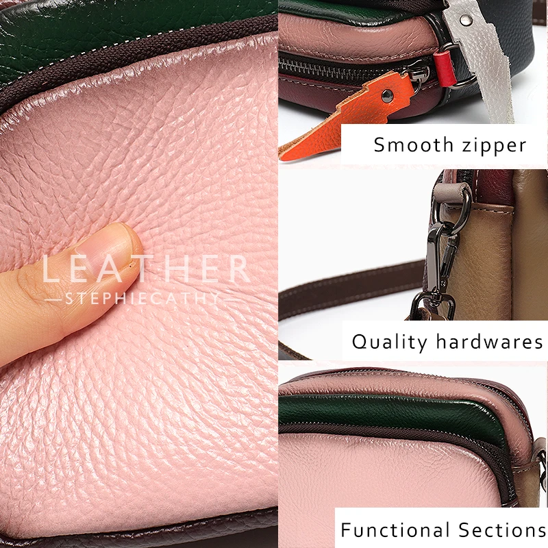 SC женские ретро сумки-почтальонки из натуральной кожи Роскошные случайные цвета