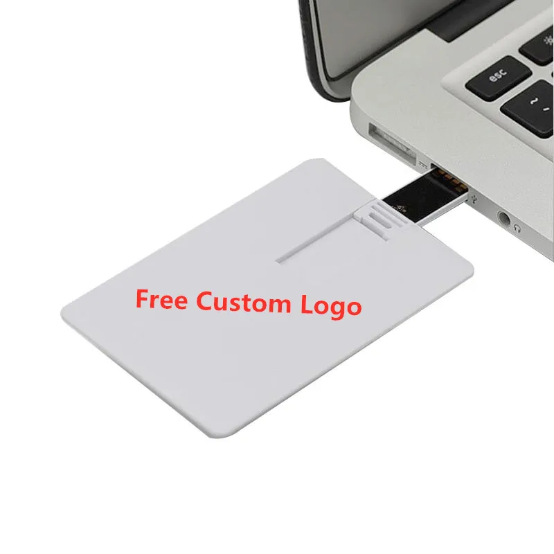 

100pcs Business Credit Card Usb Flash Drive Pen Drive Usb Memory Stick Custom Logo USB2.0 256MB 512MB 4GB 8GB 16GB 32GB U Disk
