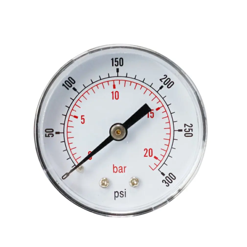 

Осевой манометр, высокоточный барометр, манометр для масла, датчик давления воды, 0-300psi, 0-20 бар