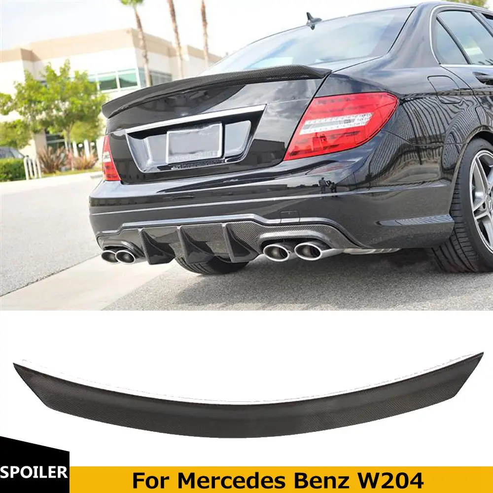 W204 задний багажник спойлер крыло для Mercedes Benz C63 AMG C180 C200 C260 C300 4 двери 2007 2014