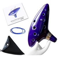 newly ocarina with song book 12 hole alto c ocarinas play gift with display stand protective bag