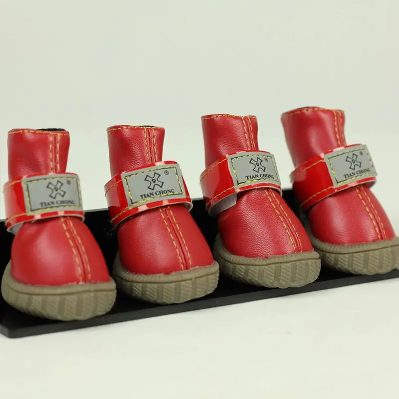 

Fashion 4PCS/Set Pet Dog Shoes Comfortable Cotton Anti Slip Warm Soft Winter Dog's Boots