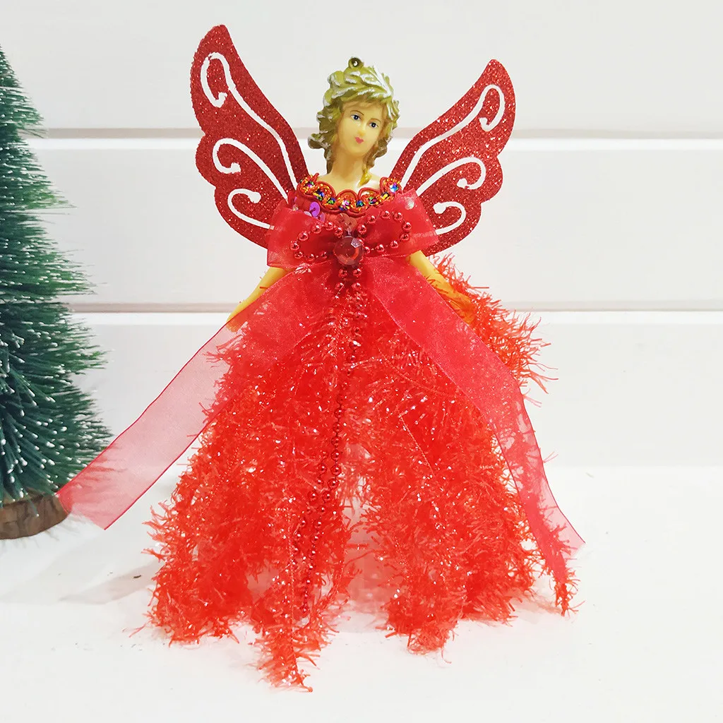 

Christmas Wing Standing Angel Doll Tree Pendants Home Decor Hanging Xmas 2022 Christmas Decoration New Year Navidad Gifts