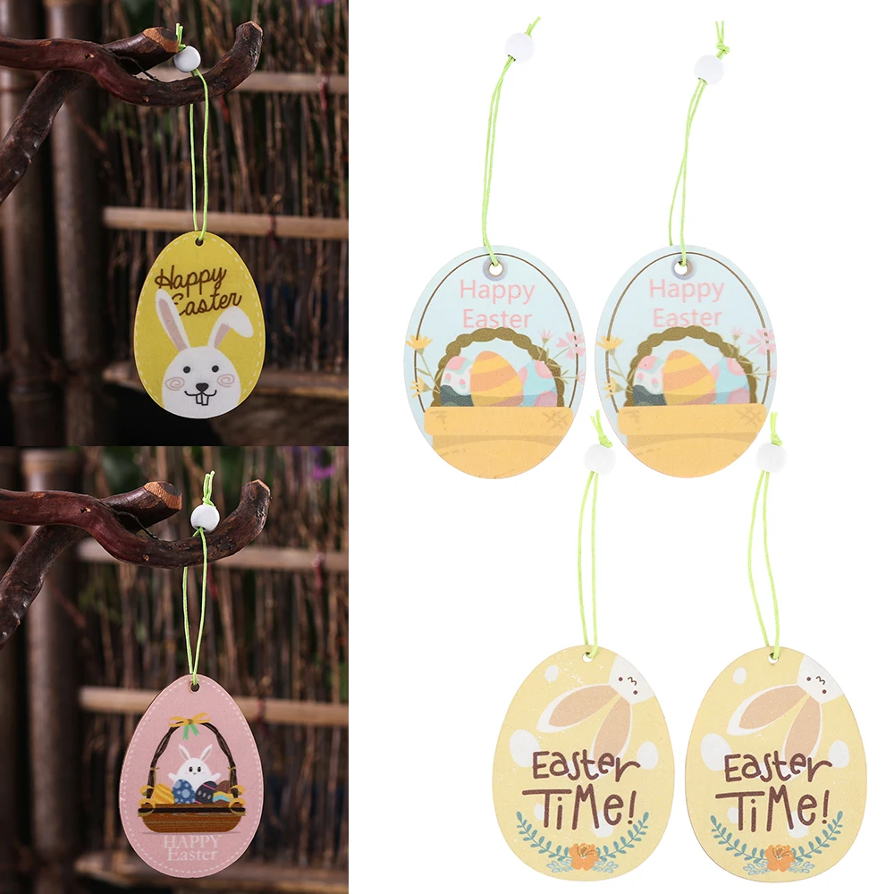 2 шт./компл. Новый Счастливой Пасхи деревянный декор Пасхальный кролик яйцо