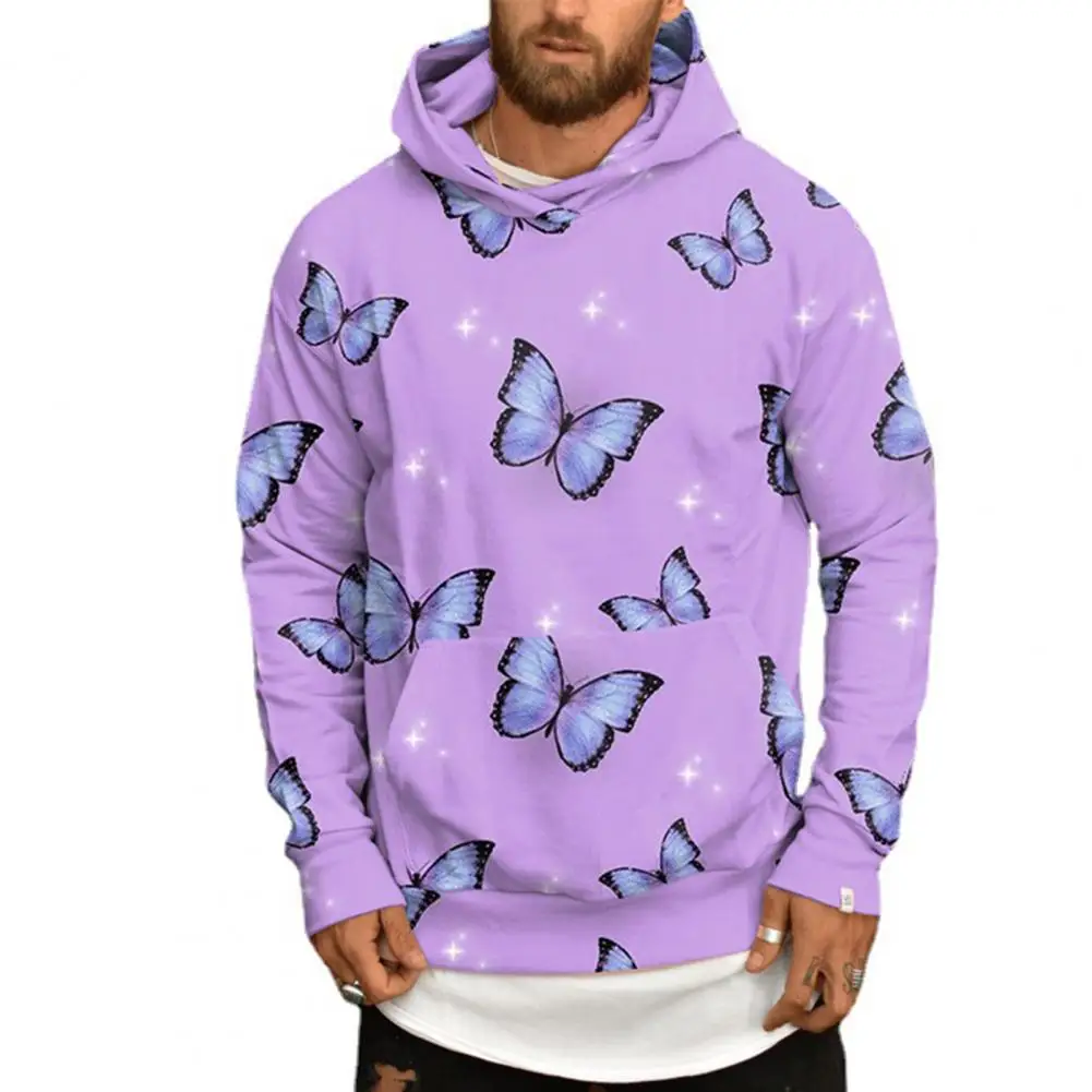 

Comfortable Clothes Long Sleeve Pockets Pullover Hooded Sweatshirt for Outdoor