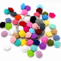bobo box 50pcs rose flower silicone beads double faced rose 21mm for necklace chewable toy for teether silicone bpa free