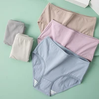 5pcsset high waist womens panties pure cotton breathable underwear solid seamless girls briefs sexy comfort female lingerie