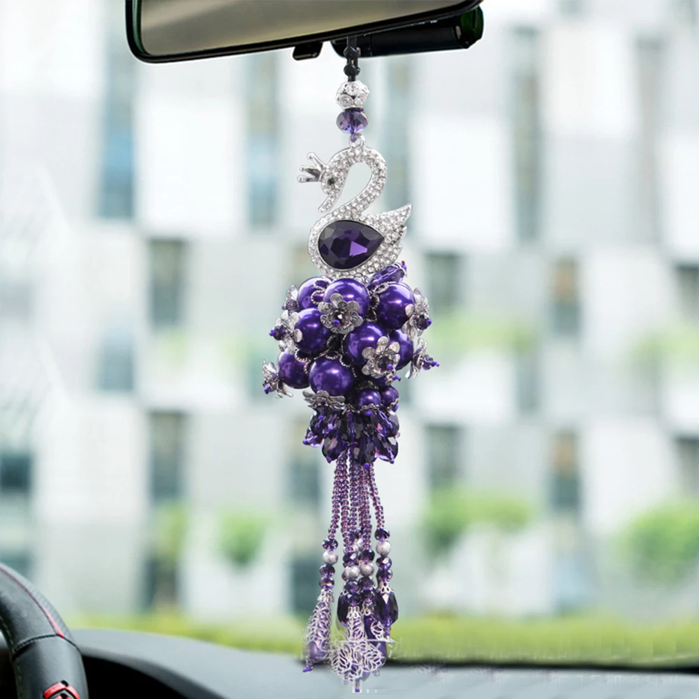 Автомобильный декор подвесные украшения алмазные с лебедем подарки аксессуары