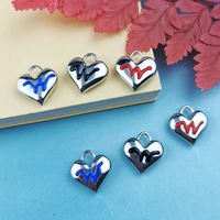 jeque 10pcslot stereoscopic love heart alloy charms jewelry making findings accessories diy handmade necklace bracelet