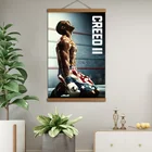 Creed 2 кино боксерские спортивные постеры и принты холст настенное искусство свитки из массива дерева картина для декора комнаты