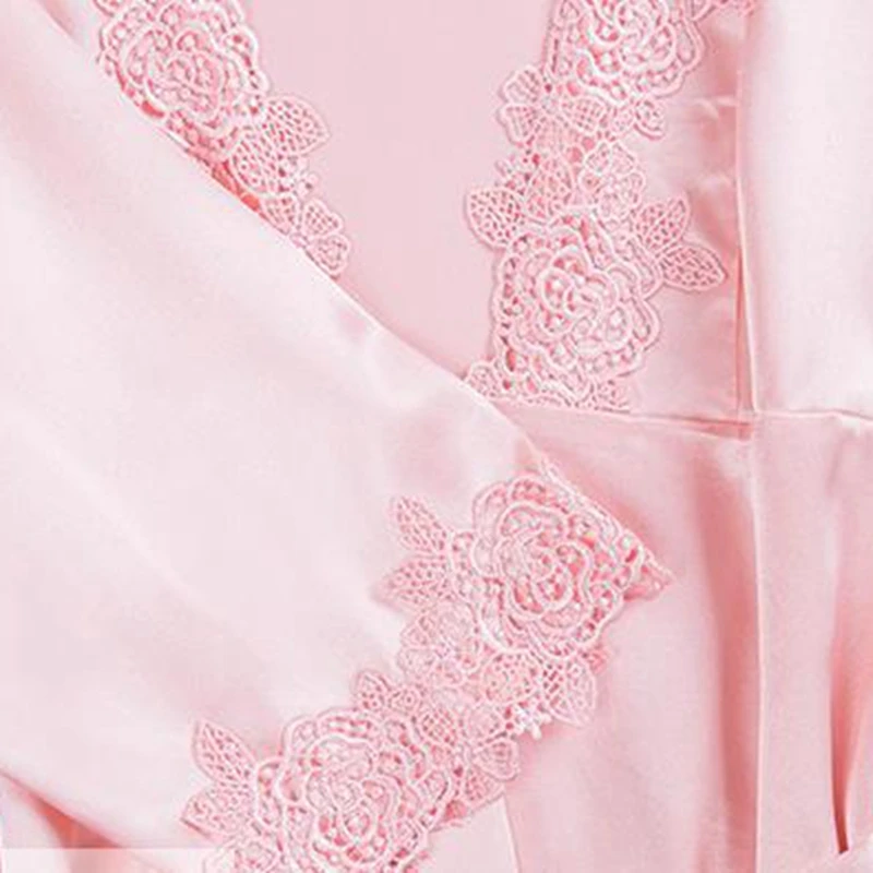 

Home Set Women's Pajamas Best-selling models Rayon bathrobe Spring Summer half Sleeve Night set Robe Lace Sexy lounge set