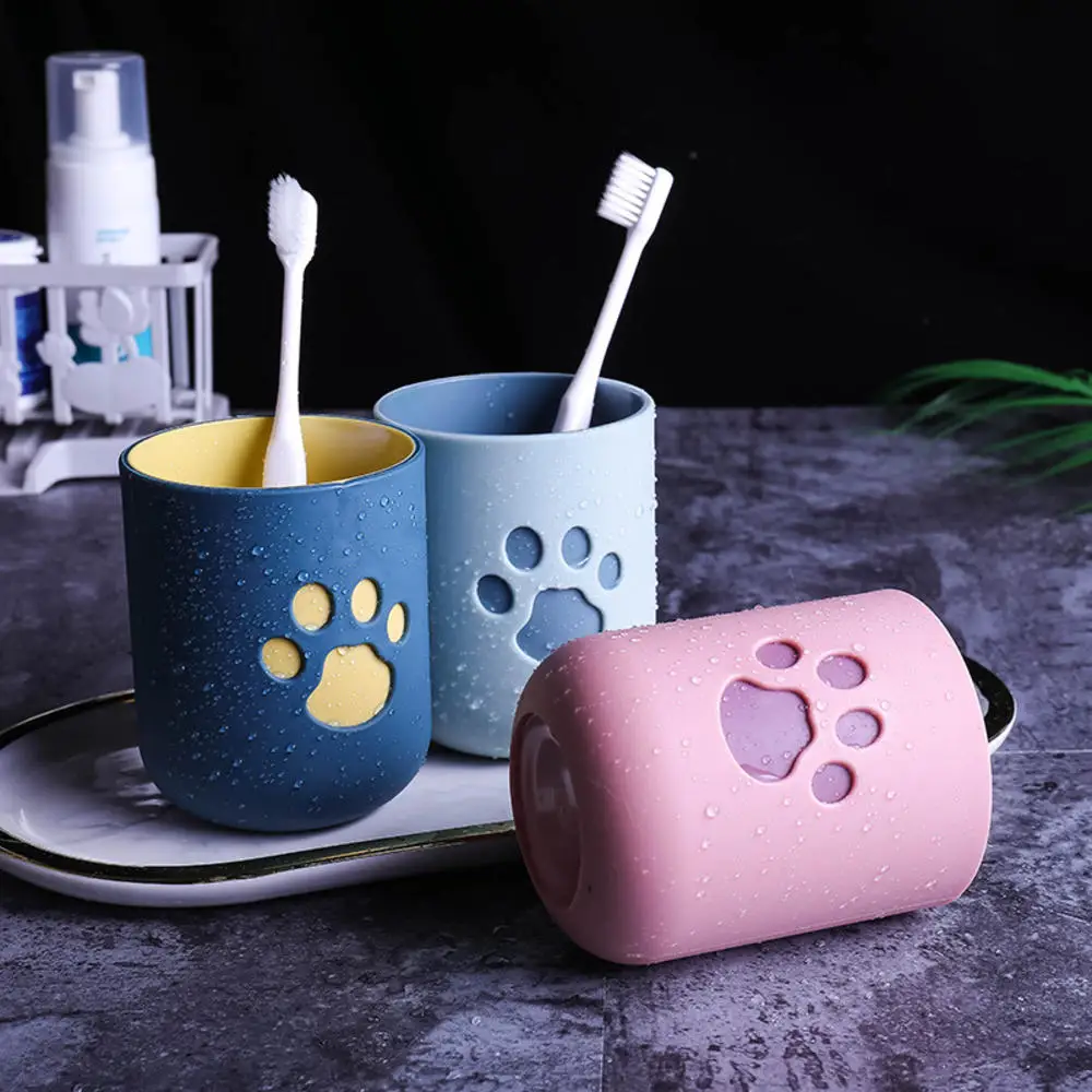 New Cartoon Cat Claw Portable Washing Cup Plastic Toothbrush Holder Tooth Brush Storage Organizer Toothbrush Cup