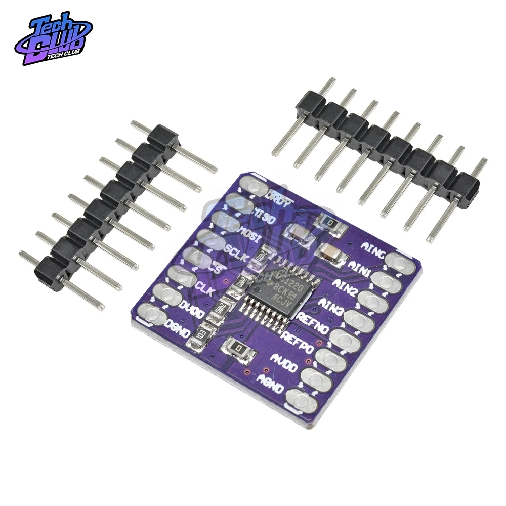 ADS1220 ADC 24 битный модуль преобразователя I2C с низким энергопотреблением аналогово