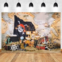 mocsicka child portrait photography background pirate ship treasure decoration props baby shower photo backdrop photo studio