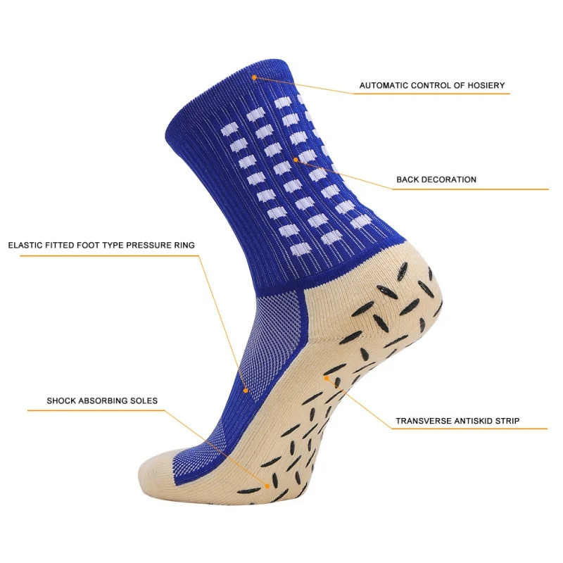 

Men Basketball Football Socks Knee-high Towel Bottom Non-Slip Training Sports Socks Breathable Athletic Arch Support Socks