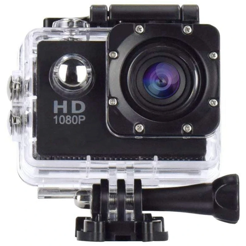 

Action Camera 1080P 12MP Sports Camera Full HD 2.0 Inch Action Cam 30M/98Ft Underwater Waterproof Snorkel Surf