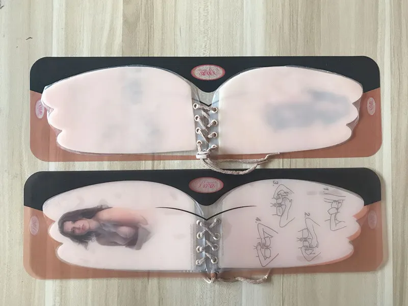 

Newest Sexy Woman Push Up Self-Adhesive Silicone Bust Front Closure One Piece Seamless No Shoulder Strapless Invisible Bra