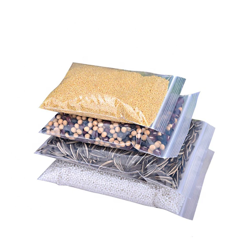 Полиэтиленовые пакеты с прозрачной молнией пакет для хранения толстых продуктов