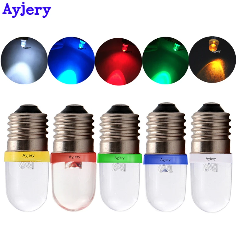 AYJERY 100X E10 винт 1 SMD F8 Светодиодный светильник лампы Белый Габаритные огни s 12V авто