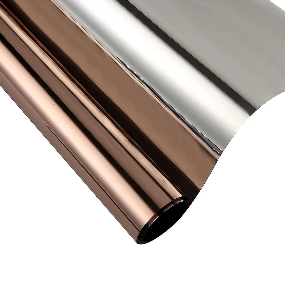 

Brown Mirror Film Silver Insulation Window Film Solar Reflective One Way Mirror Color Window Stickers For Home and Office