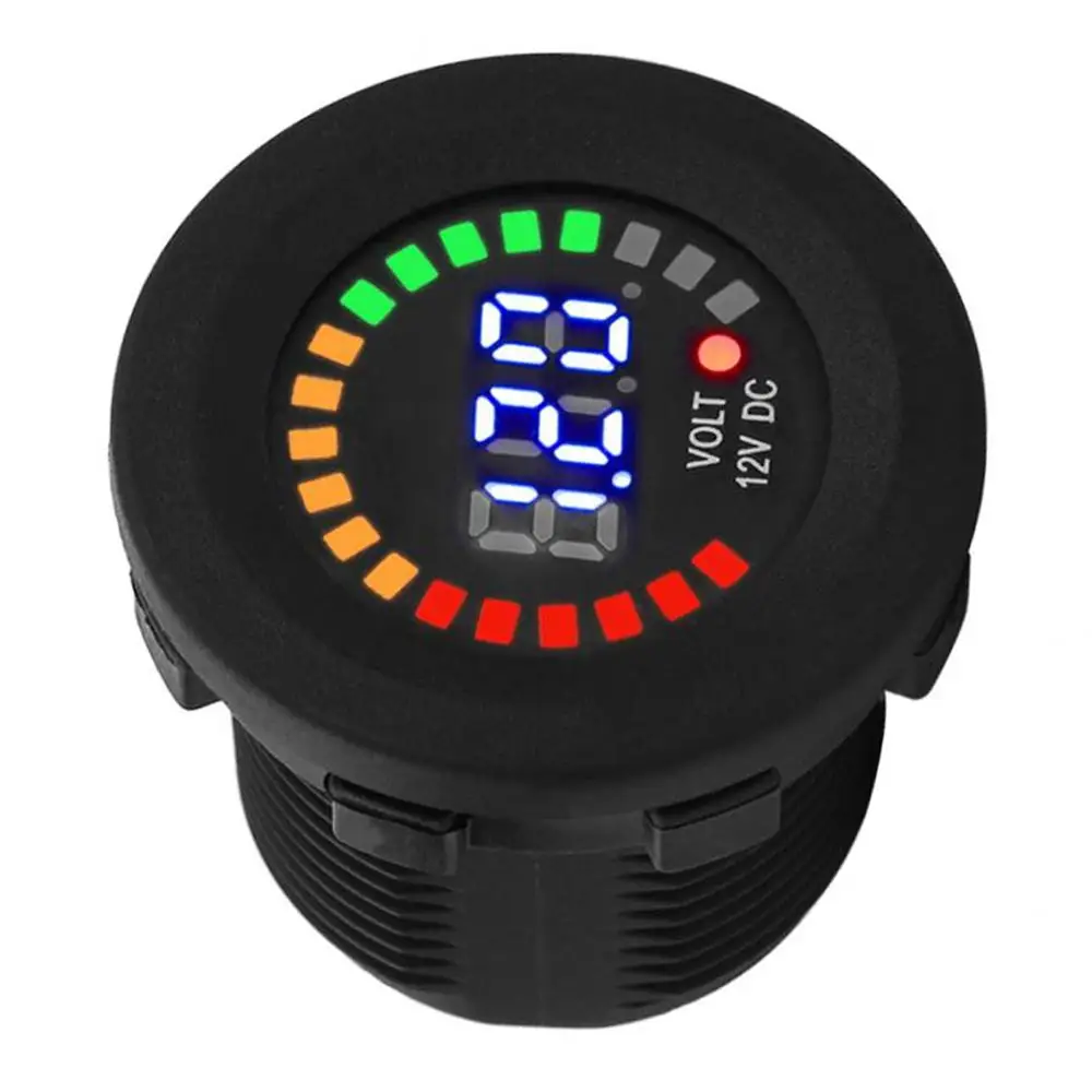 Универсальный автомобильный вольтметр со светодиодный Ной панелью 12 В