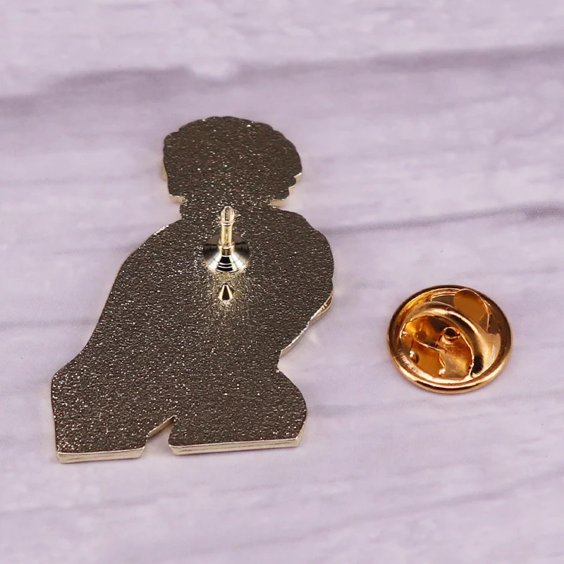 Брошь с подсолнухом HS эмалированная булавка тонкой линией однонаправленный