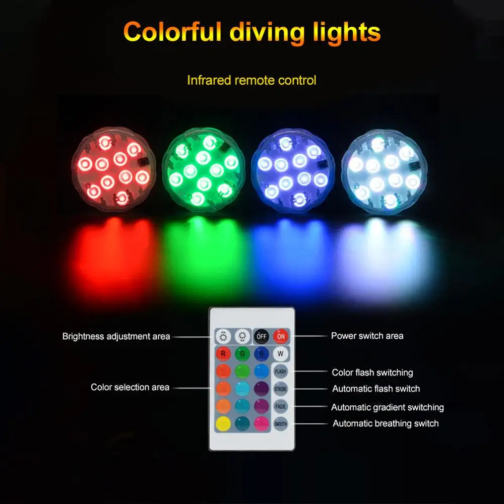 

Indoor LED Underwater Lamp Waterproof Led Aquarium Light For Coral Reef Fish Tank Submersible Aquarium Light Spot Lamp In Water