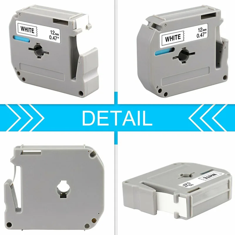 12 мм черный белый картридж для печати этикеток Brother P-Touch M231 MK231 M-K231 нетоксичные