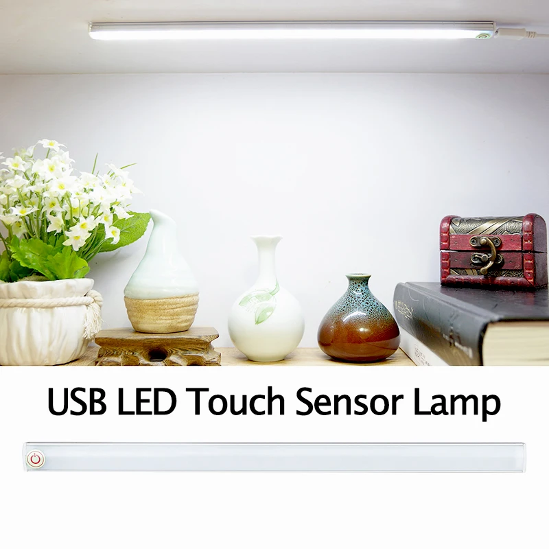 

USB LED Touch Sensor Lamp Creative Energy Saving Reading LED Night Light Kitchen Cabinet Showcase Bookshelf Smart Wall Lamp