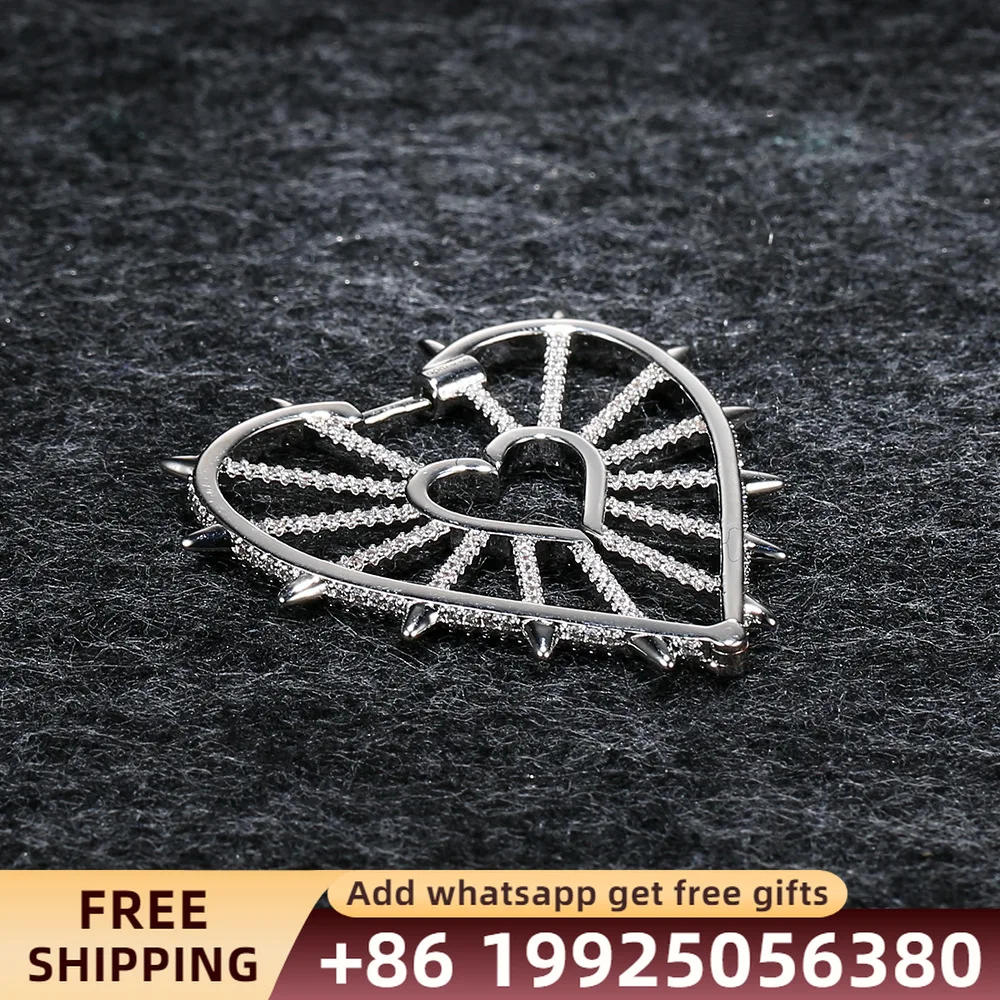 

Женские серьги-сердечки из серебра 925 пробы, вечерние: 1