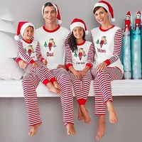 christmas print family matching clothes pajamas set new year costume mother daughter sleepwear mother kids baby girl clothes