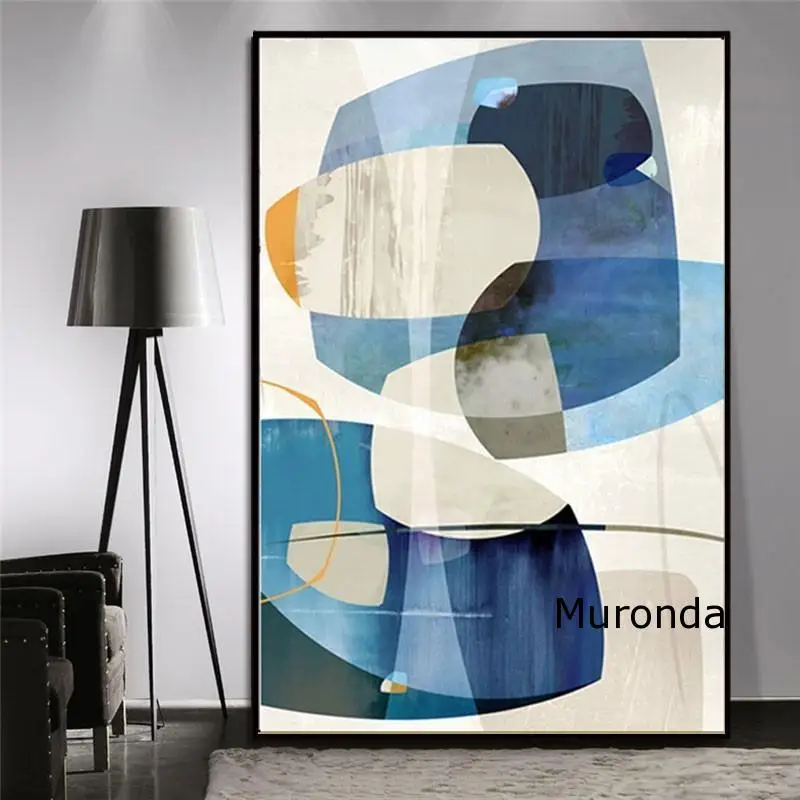 

Modern Room Decor Abstract Canvas Wall Art Geomertric Paintings On The Wall Posters and Prints for Living Room Frameless Picture