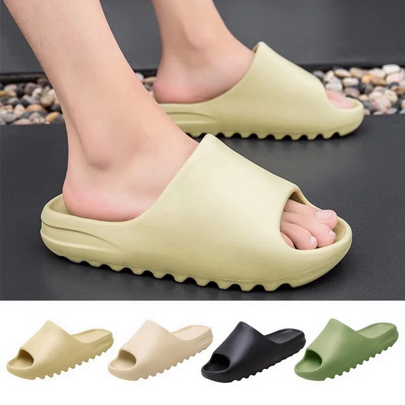 

Indoor comfortable soft slippers Men women Non-slip bathroom home Couples shoes Flat EVA Thick sole Slides Women's sandals INS