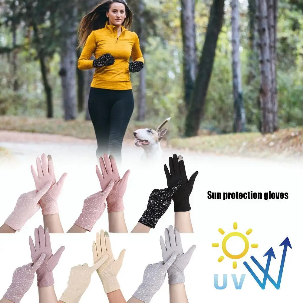 Нескользящие женские перчатки для вождения сетчатые кружевные вечерние