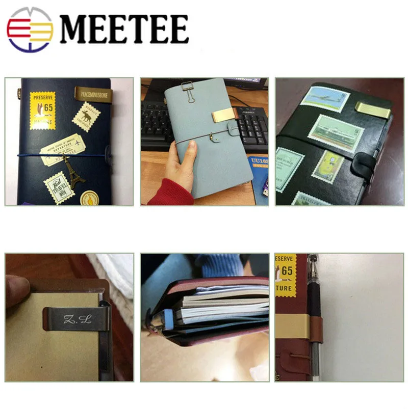 Meetee 2 шт. ретро из чистой меди держатель для ручки нержавеющей стали зажим Пряжка