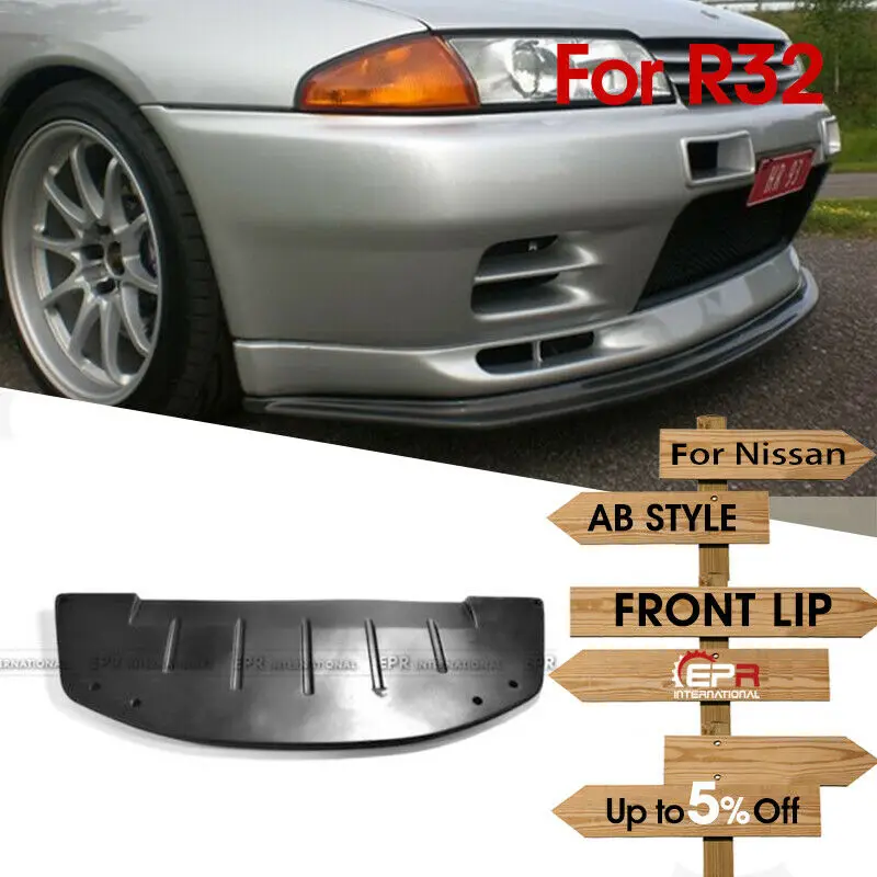 Для Nissan Skyline R32 GTR AB Style FRP Fiber неокрашенные Передние Губы внешние комплекты