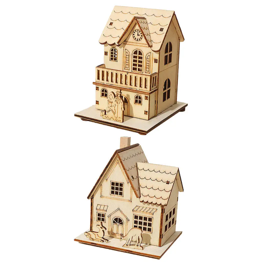 

Christmas House Mini Landscape Christmas Scene House for Christmas Party Holiday Kids