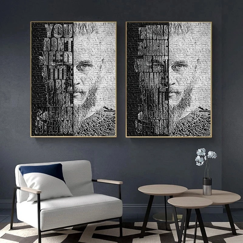 

Ragnar Lothbrok Vikings Pictures Abstract Painting Canvas Painting Oil Painting Poster Modern Wall Art In Livingroom Home Decor