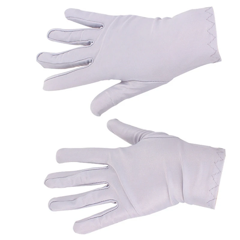 

1Pair Spring Summer Nylon Gloves Men Women Unisex Etiquette Thin Short Gloves