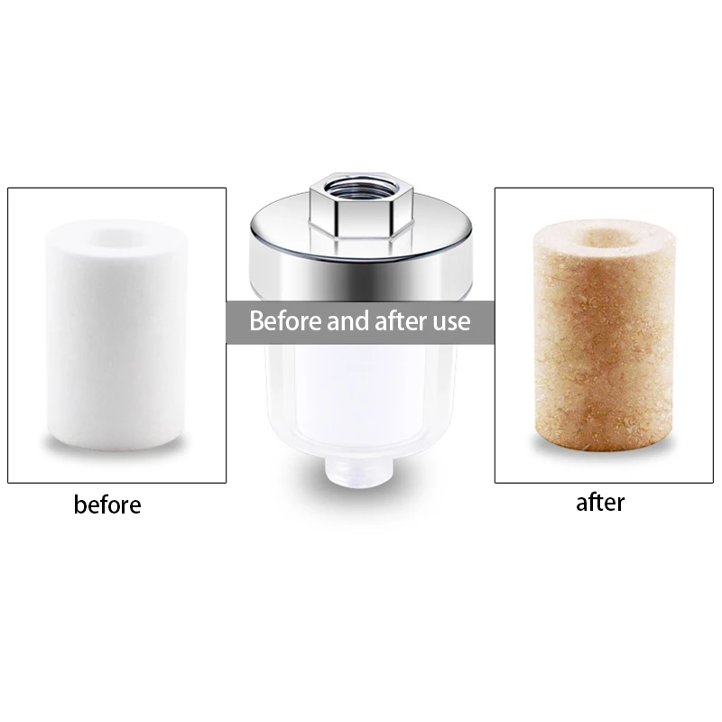 

Water Outlet Purifier Universal Faucet Filter with 2 Replacement PP Cotton Filter elements for Kitchen Bathroom Shower