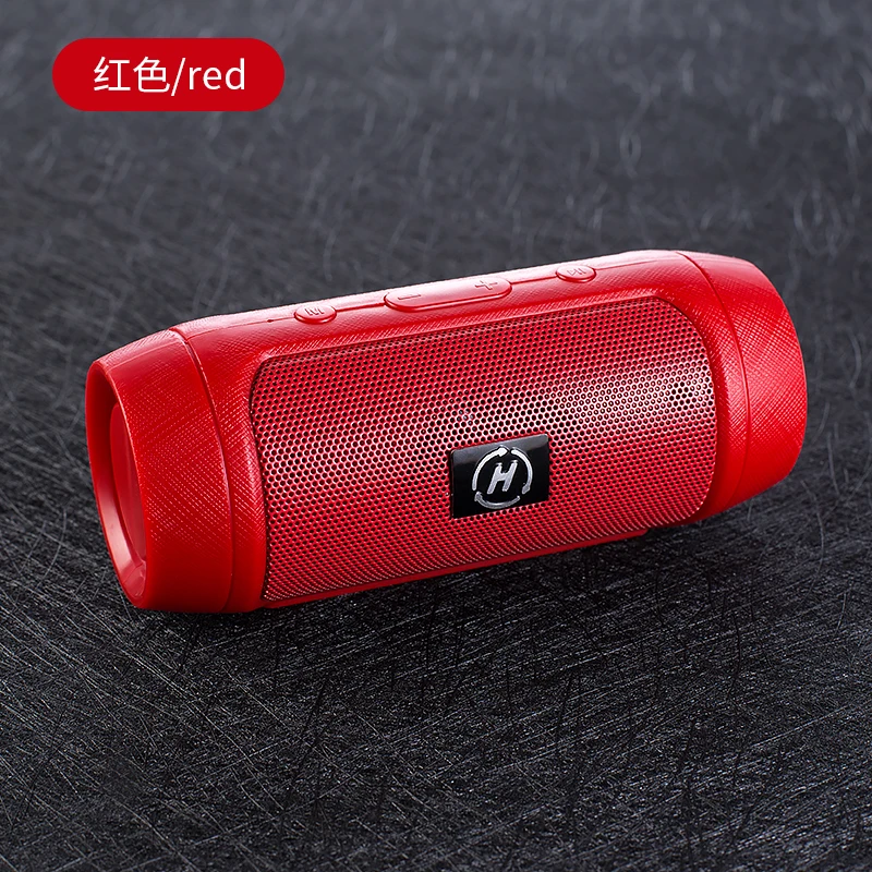 Красный Беспроводной Bluetooth стерео динамик открытый HiFi Звук TF USB AUX громкой связи плеер для iPhone samsung - Цвет: Красный