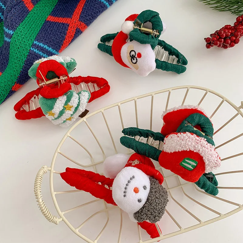 

1 Pc Christmas Hair Claw Korea Fashion XMAS Cute Deer Hairbands Antlers Santa Girls Women Hair Accessories