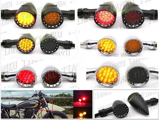 Металлический светодиодный поворотник для Honda Shadow Spirit Saber Aero ACE Steed VLX 400 600 1100 DLX VTX1300