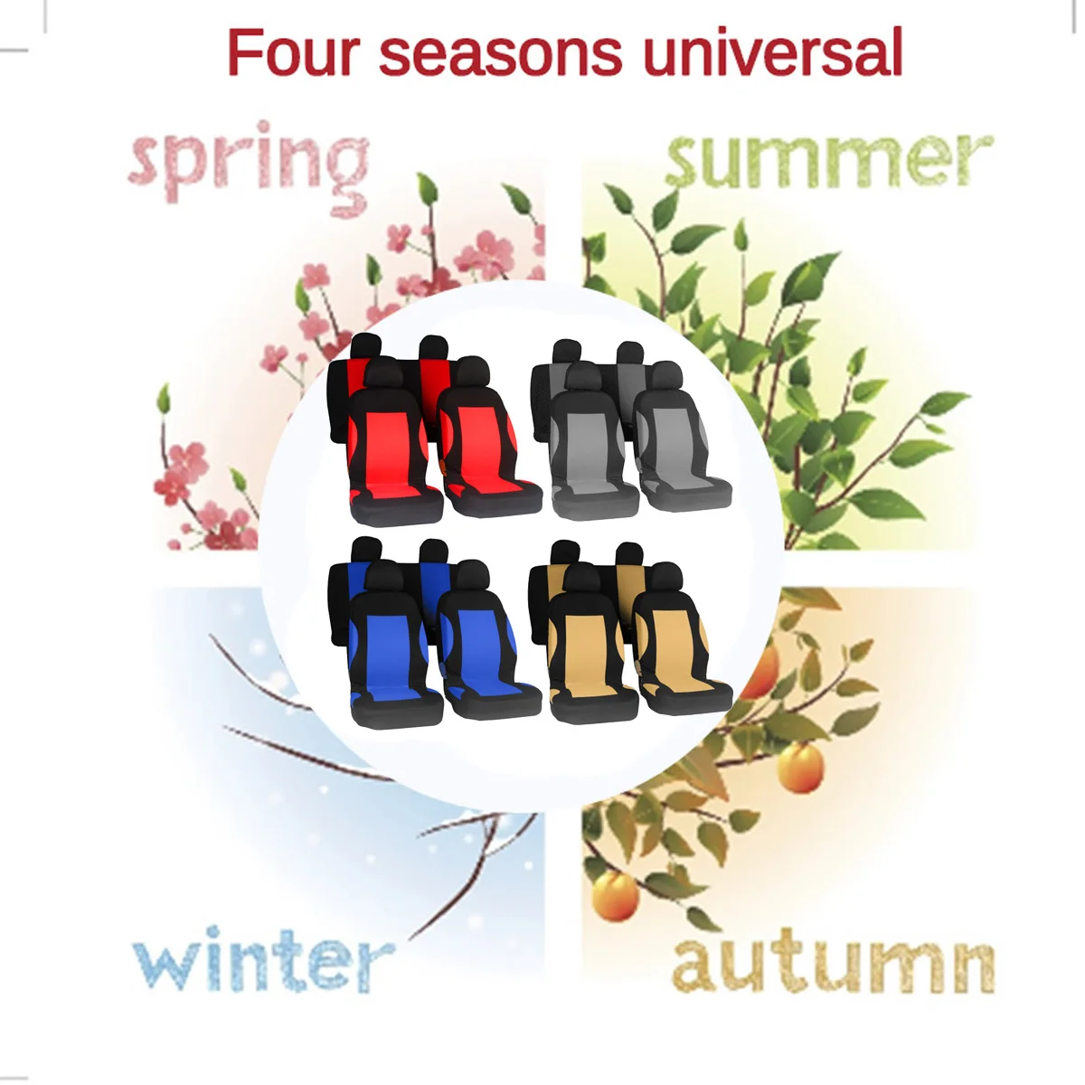 

9PCS/set Car Seat Covers Set Polyester Fabric Universal Fits Most Cars Covers Car Seat Protector Fit Most Car Truck SUV Van Cool