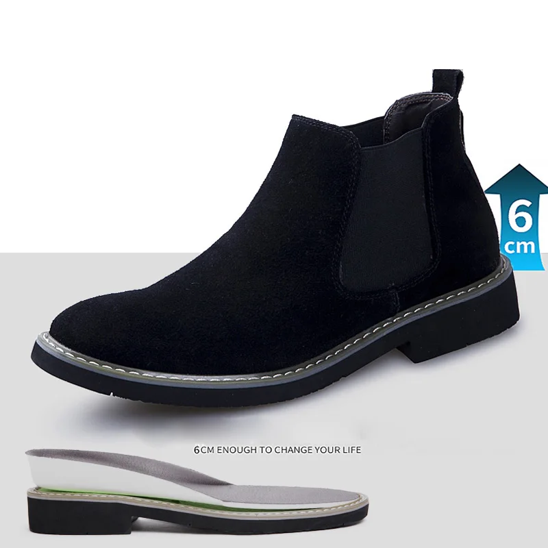Мужские ботинки увеличивающие рост Обувь для мужчин Деловая модельная обувь