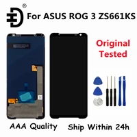 original amoled lcd for asus rog phone 3 strix lcd display touch screen digitizer assembly for asus rog 3 zs661ks lcd screen