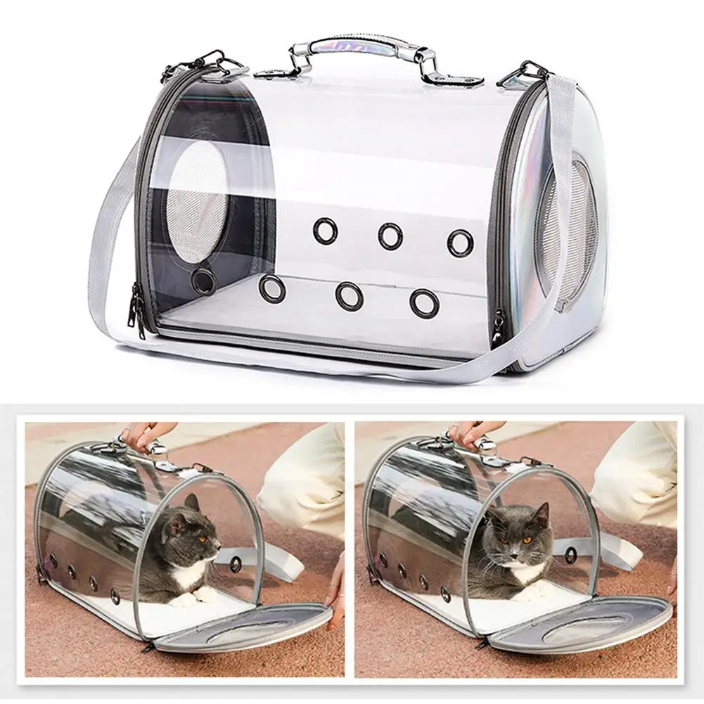 

New Pet Carrier Portable Dogs Cat Transparent Cage Backpack Transport Breathable Handbag for Small Animals Dog Kitten Puppies