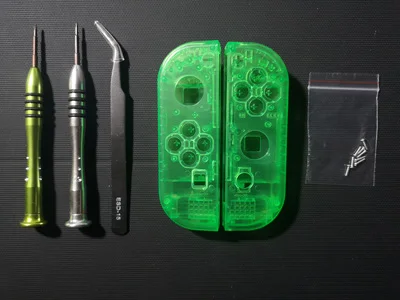 Transparent Green Для nintendo Switch NS NX Joy-Con контроллер DIY пользовательский сменный корпус Joy Cons белый чехол для nintendo Switch Joycon - Цвет: Transparent Green