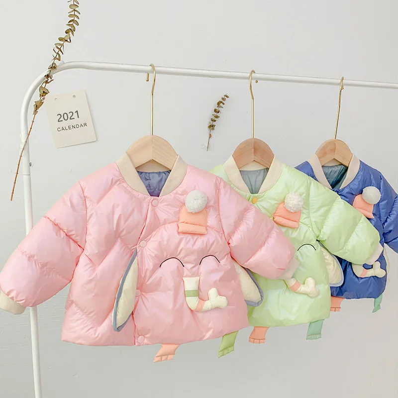 

Baby Boy Coat Baby Girl Cotton Down Jacket Toddler Girl Winter Clothes 2021 New 3D Elephant Winter Clothes for Girls Coats